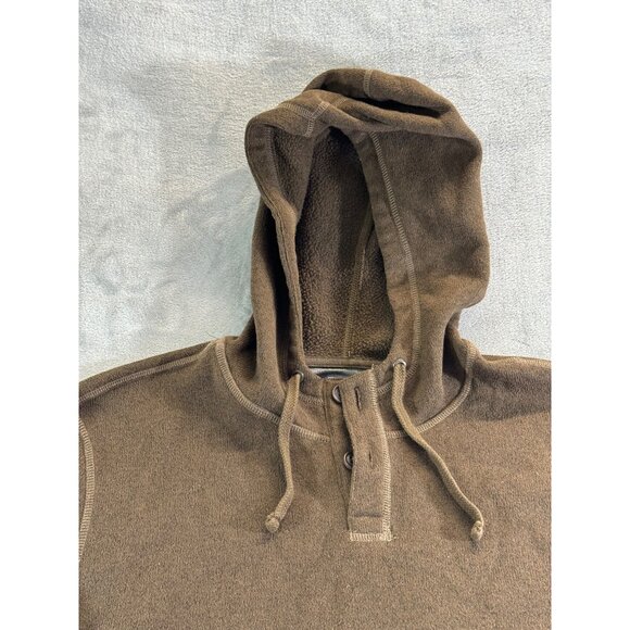 GH Bass and Co Mens Xlarge Brown pullover hoodie Fleece Sweatshirt - Picture 13 of 16